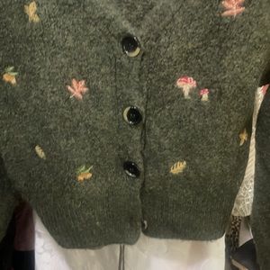 New Zara Mushroom Cardigan 